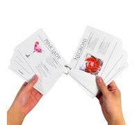 Générique Cartes à cocktail | Fournitures de Soirée et Guide Barman,Fiches recettes de boissons de fête,Pour femmes, hommes, débutants, barmen, bar à domicile, soirées et