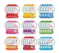 Générique Cartes Bonbons Saint-Valentin pour et Classe | 36 Pièces Accessoires d'Événement avec Machine à Boules,Carte De Friandises Pour Échange Scolaire,pour Partenaires Filles Garçons École