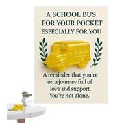 Générique Cartes Câlin de Poche - Cartes de Vœux Inspirantes Bus Scolaire 2D - Déco Maison Souvenir Collection pour Garçons Amis Noël Professeurs Diplômés