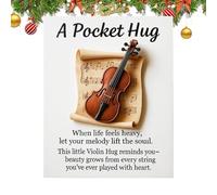 Générique Cartes Câlin Musical - Souvenir Inspirant Fait Main | Mémento Inspirant de Poche - pour Adolescents Adultes Anniversaire Noël Guitariste Violoniste Pianiste Batteur Concerts