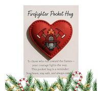 Générique Cartes Câlin Pompier - Souvenir d'Encouragement en Forme de Cœur | Cartes Souvenir Motivantes,pour Premiers Intervenants Déploiement Formation Anniversaire Noël Diplômation Événements