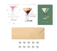 Générique Cartes d'anniversaire,avec Enveloppes Carte Postale Vierge,Carte de vœux sur le thème du café - pour sœur, femme, maman, femmes, fille, maison, bureau, mariage