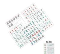 Générique Cartes d'apprentissage du Mah Jongg - Accessoires de Soirée Mah Jongg Portables | Guide des Règles du Jeu de Mahjong,pour Hommes, Femmes, Garçons, Filles, Adolescents, Épouses, Maris, Fils,