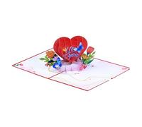 Générique Cartes de félicitations uniques Carte de vœux 3D avec cœur et papillon surprise pour exprimer ses amours dans une carte de message d ' amour spéciale