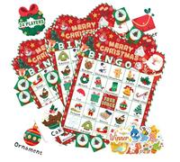 Générique Cartes De Loto De Noel | Cartes de Bingo de Fête de Noël pour | Jeu Interactif Activités Amusantes pour Rassemblements de Fêtes Débutant Salle de Classe Carnaval Festival Voyage Famille
