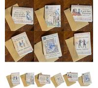 Générique Cartes de Saint-Valentin médiévales, carte de Saint-Valentin médiévale hilarante avec enveloppes, cartes de vœux pour échange en classe, anniversaire de fiançailles, mariage (6pcs)