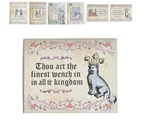 Générique Cartes de Saint-Valentin médiévales, drôle de voiture d'amour médiévale avec art manuscrit manuscrit, Weird Guys Humour Love Cards, Carte médiévale avec enveloppes Kraft (#D)