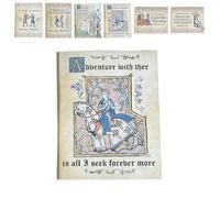 Générique Cartes de Saint-Valentin médiévales, drôle de voiture d'amour médiévale avec art manuscrit manuscrit, Weird Guys Humour Love Cards, Carte médiévale avec enveloppes Kraft (#E)