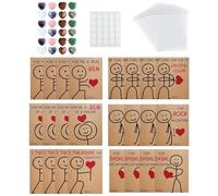 Générique Cartes De Saint-Valentin pour Et Salle De Classe | Petit Cadeau avec des Cristaux en Forme de Cœur - Carte d'Échange | pour Garçons Filles Amis Enseignants Fête Scolaire Garderie