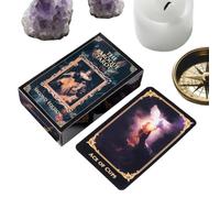 Générique Cartes de Tarot | 78 Pièces avec Guide De Divination Accessoires De Jeu Et Significations,Cartes De Tarot pour Méditation Et Débutants,pour Fortune Amour Travail Aventure