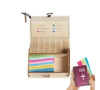 Générique Cartes de Versets Bibliques - 90 Pièces Versets de la Bible Codés par Couleur en Boîte en Bois - Écriture Chrétienne Pour Réflexion Encouragement Quotidien Émotion Hommes Femmes