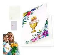 Générique Cartes De Vœux De Baptême | Cartes De Célébration Pour Baptême Religieux Avec Ange,Cadeau Pliable Pour Fête De Naissance, Communion, Parrains, Filles, Garçons Et Nouveaux Parents