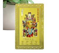 Générique Cartes De Vœux Du Nouvel An Chinois,Modèle De Personnages Anciens Chinois - Symbole Artisanal De Richesse Bénie Pendenti Doré 2026 Pour Femmes Et Hommes