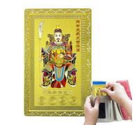 Générique Cartes De Vœux Nouvel An, Cartes De Fêtes Motifs Anciens Chinois, Symbole Artisanal De Richesse Bénie Pendenti Doré 2026 Pour Femmes Et Hommes