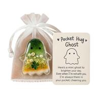 Générique Cartes Ghost Pocket, Pocket Comfort Ghosts, Cute Pockets Hug Ghost avec carte d'encouragement, jeton de soutien émotionnel, petit souvenir décoratif (B)