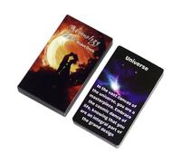 Générique Cartes Oracle,Divination Spirituelle Portable - Jeu De Tarot Lunaire pour Débutants - pour Adultes Adolescents Méditation Exploration Émotionnelle Guide d'amour Recherche De Vérité