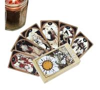 Générique Cartes Tarot - Cartes Illustrées en Papier,78 pour Débutants Outil De Divination Interactif pour Groupes Idéal pour Les Rassemblements en Famille Et Entre Amis Adolescents Et