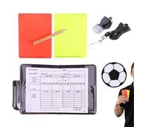 Générique Cartons D'Arbitrage De Football - Sifflets d'Arbitre en Métal,Outils Portables Polyvalents pour Entraînement Football Coaching Matchs Adultes