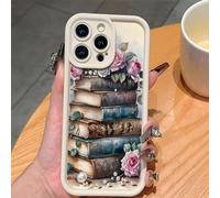 Générique Cartoon Bookshelf Pattern TPU Phone Case, Bookshelf Phone Case, Shockproof Non Slip Soft for iPhone 16 15 14 13 12 Pro Max XR XS Plus (for iPhone 11,White 2)