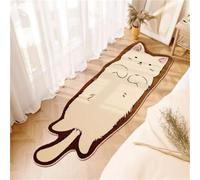 Générique Cartoon Cat Tufted Rug,Cute Cat Shaped Rug Room Decor,Cat Irregular Shaped Rug,Washable Non-Slip Absorbent Cat Bath Floor Mat for Bathroom Bedroom