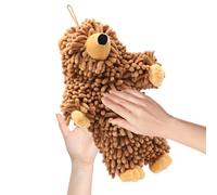 Générique Cartoon Handkerchief - 15.75 inch Bear Shaped Plush Hand Towel | 3D Cute Animal Soft Chenille Towel with Hanging Loop | Quick Dry Super Absorbent Bathroom Kitchen. Chenille PP Cotton,340g.