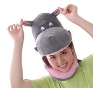 Générique Cartoon Hippo Hat | Soft Adjustable Hippo Headgear Costume Costume, Funny Animal Accessory, Breathable Cosplay Hippo Chapeau Pour Halloween, Christmas And Animal Thème Des Soirées