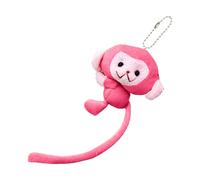 Générique Cartoon Monkey Keychain - Plush Animal Doll Pendant, Soft Toy Bag Ornament, Adorable Decorative Key Ring Accessory | Cute Stuffed Monkey Key Holder for Children School Bags Car Keys Use