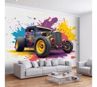 Générique Cartoon Papier Peint Panoramique Street Art Graffiti Voiture