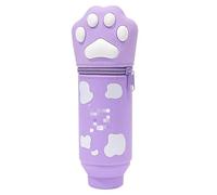 Générique Cartoon Pen Case, Cat Claw Silicone Pencil Holder, Large Capacity Stationery Organizer, Sturdy Zipper Pouch, Fun Design, Portable Size, Silicone Material, 8.66x2.56x2.95in