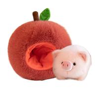 Générique Cartoon Pink Plush Animal, Fruit Shape Cute Plush Doll Pillow Set, Soft Stuffed Toy with Cozy Fabric and Vibrant Colors, Compact Ideal for Room Decor, Home Decoration, Christmas Birthday