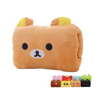Générique Cartoon Plush Body Support Pillow - Ergonomic Arm & Hand Warmer for Desk, Travel, Nap, Multi-Functional Positioning Pillow for Winter Warmth and Relaxation