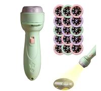 Générique Cartoon Projector Flashlight, 120 Image Projection Toy, Preschool Educational Torch Light for Childrens, Kids Over 18 Months, Fine Motor Skill Development, Green, Pink, Purple