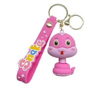 Générique Cartoon Snake Keychain - 3D Animal Keychain Charm for Backpack | Cute Lucky Snake Pendant Keyring for Year of the, Adults & Kids, Friends, Family, Bags, & Daily Accessories