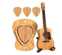 Générique Cas de Choix de Guitare - Boîte de Choix de Guitare avec Stands, boîte de Choix de Guitare en Bois avec Stands, Petits Choix de Guitare boîte de Rangement avec 3 Choix de Guitare