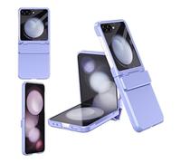 Générique Case for Samsung Galaxy Z Flip 7, Hinge+Screen Protector, Rugged Shockproof 360 Full Protective Phone Cover, Durable, Foldable(Purple)