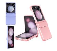 Générique Case for Samsung Galaxy Z Flip 7, Hinge+Screen Protector, Rugged Shockproof 360 Full Protective Phone Cover, Durable, Foldable(Pink)
