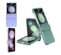 Générique Case for Samsung Galaxy Z Flip 7, Hinge+Screen Protector, Rugged Shockproof 360 Full Protective Phone Cover, Durable, Foldable(Green)