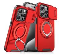 Générique Case with Slide Camera Cover & Rotatable Ring Kickstand,Grade Shockproof Protective Cases, Magnetic Stand Phone Case for iPhone 11/12/13/14/15/16/17 Series