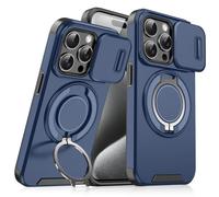 Générique Case with Slide Camera Cover & Rotatable Ring Kickstand,Grade Shockproof Protective Cases, Magnetic Stand Phone Case for iPhone 11/12/13/14/15/16/17 Series