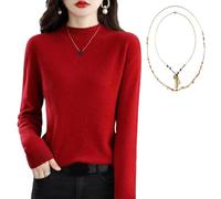Générique Cashmere Sweaters for Women Pullover, 100% Cashmere Sweater, Turtleneck Women Seamless Knit Long Sleeve Soft Pullover(#B,M)