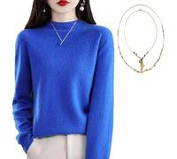 Générique Cashmere Sweaters for Women Pullover, 100% Cashmere Sweater, Turtleneck Women Seamless Knit Long Sleeve Soft Pullover(#J,M)