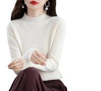Générique Cashmere Sweaters for Women Pullover, 100% Cashmere Sweater, Turtleneck Women Seamless Knit Long Sleeve Soft Pullover(#M,M)