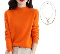 Générique Cashmere Sweaters for Women Pullover, 100% Cashmere Sweater, Turtleneck Women Seamless Knit Long Sleeve Soft Pullover(#E,M)