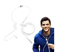 Générique Casque à Faible rayonnement, Écouteurs Intra-Auriculaires 3,5 mm avec Microphone, Écouteur Filaire à Tube à Ressort sous Vide pour téléphone Portable, Tablette, MP3, Ordinateur