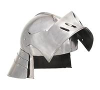 Générique Casque de Chevalier médiéval Antique pour GN Argenté Acier,Arts & Loisirs, Loisirs & Arts créatifs, Articles de Collection, Armes de Collection, (Poids 2.42KG)