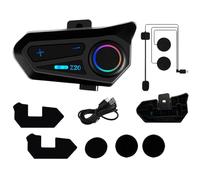 Générique Casque De Communication De Moto, Moto -intercom -Headset, Haut-Parleur sans Fil IPX6 Haut-Parleur - Accessoires De Naissance De Type C