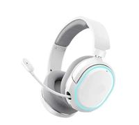Générique Casque de Jeu sans Fil Bluetooth G2 2.4GHz, for PC, PS4, PS5, commutateur téléphone, Faible Latence 5ms, Micro ENC Filaire Surround 7.1(White)
