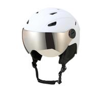 Générique Casque de Ski Intégré avec Lunettes Structure PC Confort Ajustable pour Hommes Femmes Polyvalent Convient pour Ski Snowboard Sports d'hiver, Blanc, L
