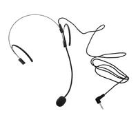 Générique Casque Micro Filaire Noir Microphone Omnidirectionnel Suspendu, Amplificateur Vocal Portable pour Enseignants et Guides, Double Micro Supra-auriculaire Léger et Confortable, Usage