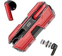 Générique Casque sans Fil Semi-Intra-Auriculaire, Mini Casque Bluetooth avec Son Hi-FI, Longue DuréE De Vie De La Batterie, Son StéRéO Clair pour Un Usage Quotidien,Red
